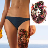 Waterproof Temporary Tattoo Sticker Sexy Letter Pattern Totem Tatoo Water Transfer Fake Tatoo Flash Tatto Woman Man 14.8*21
