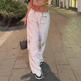 multi-pocket hot girl retro hip-hop street casual loose wild fold overalls women Europe and America fall 2021 new Y2K