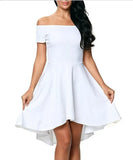 Off-shoulder Sleeve Large Swing Dovetail Color