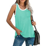 Women Tank Top Plus Size Elastic Sexy Summer Tank Tops Solid O Neck Off Shouled Casual White Tank