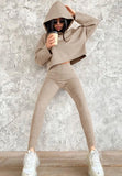 Autumn Print Long Sleeve Hoodies Top and Legging