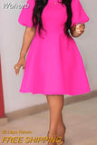 Colors Summer African Dresses for Women 2023 Casual A-line Dress Elegant Evening Party Puff Sleeve Robe Femme African Clothes-Outfit