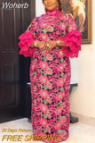 Dresses for Women 2023 New African Clothes Dashiki Lace Grand Boubou Robe Africaine Femme Bazin Riche Party Africa Dress-Outfit