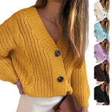 Wish Sweater Women 2025 Autumn And Winter Loose Size Mahjong Button Coarse Sweater