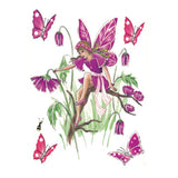 Pink Bloom Rose Water Transfer Fake Tattoo Stickers Women Body Chest Art Temporary Waist Bracelet Flash Tatoos Flower For