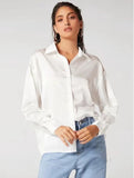 Women's Wear 2024 Spring And Summer New Satin Comfortable Casual Long-Sleeved Shirt Women's Spot-Outfit