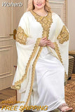 Piece Set Dress African Dresses for Women 2023 Traditional Gold Embroidery Clothing Islam Kaftan Abaya Musulman Robe Femme-Outfit