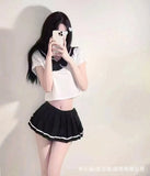 Sex Lingerie Sexy Jk Uniform Student Girl Dress Hot Performance Suit Sailor Suit 100 Folded Skirt Dress