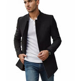 Men's Casual Men's Coat Autumn And Winter New Trend Men's Solid Color Repair This