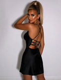 Lace-Up Back Strap Short Party