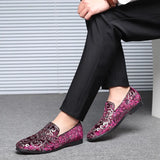 Fashion Party Club Pointed Toe Dress Shoes Men Loafers Patent Leather Oxford Shoes for Men Formal Mariage Wedding