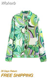 2023 New Women 2 pieces Sets Suits Fashion Summer Print Satin Shirts Tops and Mini Skirts Female Street Suit Clothing-Outfit