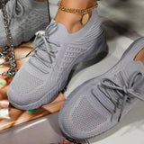 Women White Sneakers Thick Bottom Solid Plus Size Women's Shoes Comfortable Breathable Summer Outdoor Lace Up Ladies Flat