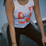 Vintage Y2K Sexy Skinny Cropped Tank Top 90s Women Sleevless Slim Fit Vest Summer Sweats Tees E-girl Harajuku