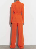 2023 Women Spring Pant Suits 2 pieces sets Casual Blazers Coats and Trousers Female Elegant Street Two Suit Clothing-Outfit