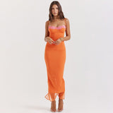 Women's Summer New Mid-Length Dress Lace Lace Wrapping Skirt Dress Sexy Dress