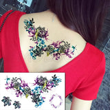 Temporary Tattoo Sticker Totem Flower Arrow Color Sexy Chest Back Fake Tatoo Waterproof Flash Tatto Body Art for Woman