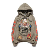 Graffiti Skull Bird Print hoodie Pattern Fleece Sweatshirt Men Women High Street Sherpa Streetwear Stranger Things