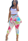 Autumn Paints Print Tight Hoodies 2pc