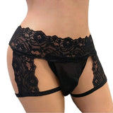 Lingerie Mens Panties Erotic Thin Section Sissy Underwear Lace Thong Enhance Pouch Bikini Hollow Out Briefs Pants