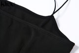Kliou elegant sleeveless slit sexy maxi dress women fashion party vestidos outfits bodycon solid female clothing
