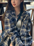 Oversized Checkered Button Down