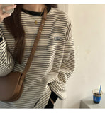 90s Striped Oversized Long Sleeve Tee-Outfit