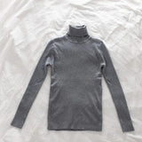2021 Women Pullover Turtleneck Sweater Long Sleeve Knitted Soft Female Basic Tops Korean Fashion Ladies Jumper