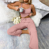 Pajamas Female Summer Lace Lace Sling Trousers Sexy Babes Lady Home Clothes Two-Piece