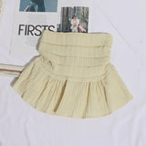 And Spicy Wind Wearing A Breast Vest Female Pressure Folded Word To Receive Waist Skirt Short Wrapped Chest-Clothed Backwear