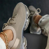 Breathable Sneakers 2021 Spring New Color Matching Mesh Lace Up Ladies Casual Shoes Outdoor Flat Sport Vulcanized