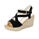 Lace Leisure Women Wedges Heeled Women Shoes 2022 Summer Sandals Party Platform High Heels Shoes Woman Zapatos De