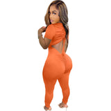 Back Drawstring Ruched Short Sleeve