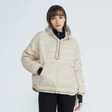 Winter 90% White Duck Down Coat Women Hooded Short Casual Oversize Warm Jackets Female Pocket Basic Parkas