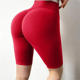 Summer Women Shorts Fitness High Waist Short Seamless Push Up Sporty Shorts Female Slim Workout Gym Biker