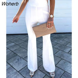 Women High Waist Elegant Slim Pants Trousers-Outfit