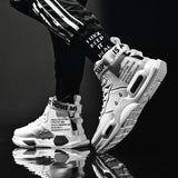 High Top Fashion Leather Sneakers Trend Hot Sale Comfortable Man Casual Shoes Outdoor Non-slip Breathable Men