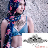 Temporary Tattoo Sticker Totem Flower Arrow Color Sexy Chest Back Fake Tatoo Waterproof Flash Tatto Body Art for Woman