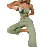 Pajamas Female Summer Lace Lace Sling Trousers Sexy Babes Lady Home Clothes Two-Piece