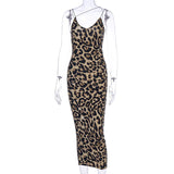 hirigin Sexy Women's Leopard Snake Print Dress Fashion Ladies Long Maxi Dress Party Bodycon Occasion Dresses Evening