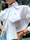 Elegant White Shirts 2022 Fashion Women Bow Tie Long Sleeve Tops Casual Party Blouse Summer Tunic Solid Blusas