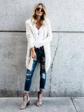 2020 Autumn Winter Fashion Hooded Women's Jackets Casual Loose Solid Plush Long Sleeve Pocket Ladies Long Jackets