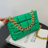 Ladies Popular Rhombus Handbags 2022 New Fashion PU Leather Chain Shoulder Bag Trendy Texture Solid Color Messenger Female