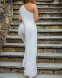 Africa Clothing African Dresses for Women Party Dashiki Fashion Inclined Sequined Jumpsuit African Clothes Sexy Overalls-Outfit
