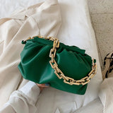 Luxury Designer Cloud Clutch Bag 2020 Hot New Trendy Fashion Ladies Thick Chain Shoulder Bag Soft PU Women Handbag