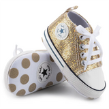 Boys Girls First Walkers Shoes Infant Toddler Soft Sole Anti-slip Baby Shoes Newborn Canvas Baby Sports Sneakers