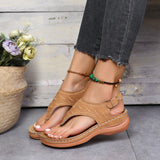 New Women Summer Shoe 2022 Platform Non-slip Sandals Women Closed Toe Wedge Sandals Ladies Light Casual Shoes Large