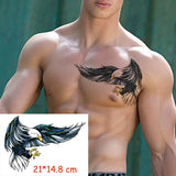 Waterproof Temporary Tattoo Sticker Horse Big Animal Hair Tatoo Water Transfer Fake Tatoo Flash Tatto Woman Man Kid 14.8*21