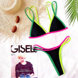 Patchwork Sexy Bikinis Women 2020 New Arrival Straps Padded Bra Push Up Bikini High Waist Swimsuit Female