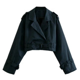 New Women's Short Cut Wind Coat Jacket Jacket Female